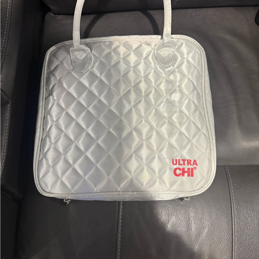 Ultra CHI Silver Hair Styling Bag with Styling Tools